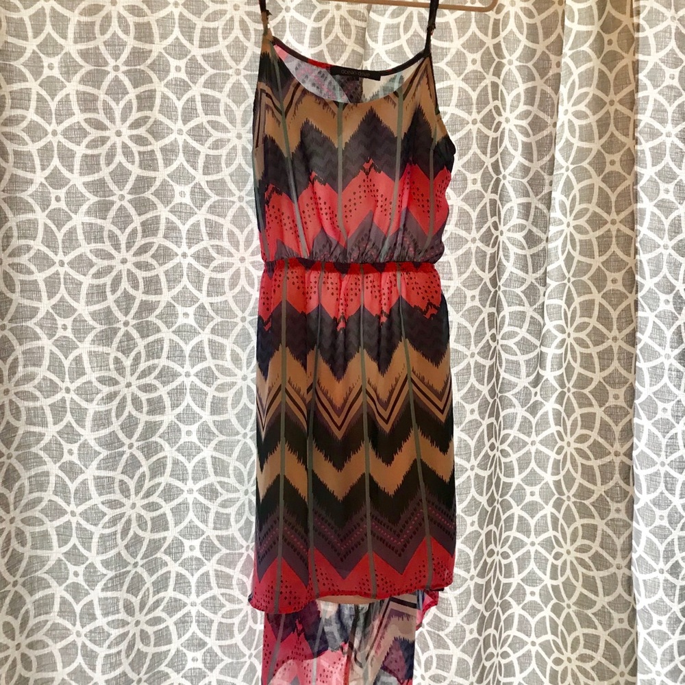 High Low Chevron Dress